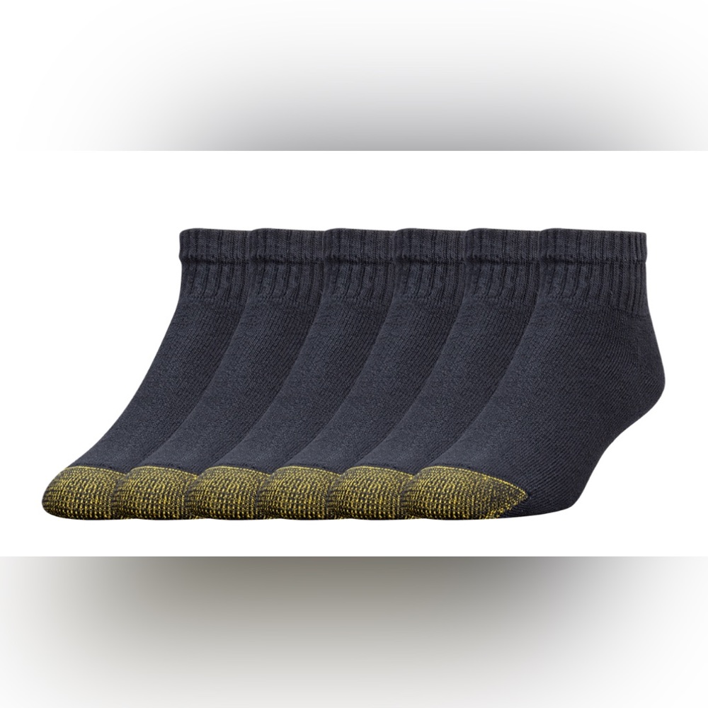 NEW GOLDTOE SPORT MEN’S ATHLETIC SOCKS BLACK MULTIPAIRS SHOE SIZE 6-9